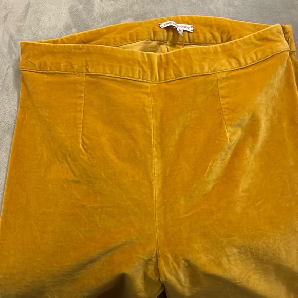 Frances Valentine Mustard Yellow Velvet Pants Sz. 8 - Picture 3 of 4